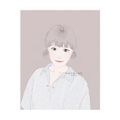 素描▼真人漫画手绘头像设计定制微信头像插画人物肖像礼照片手绘