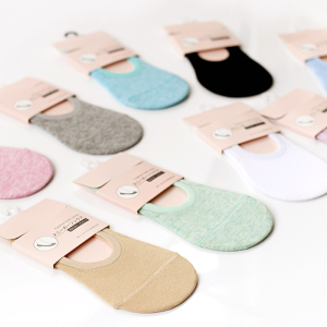 薄款糖果色隐形船袜