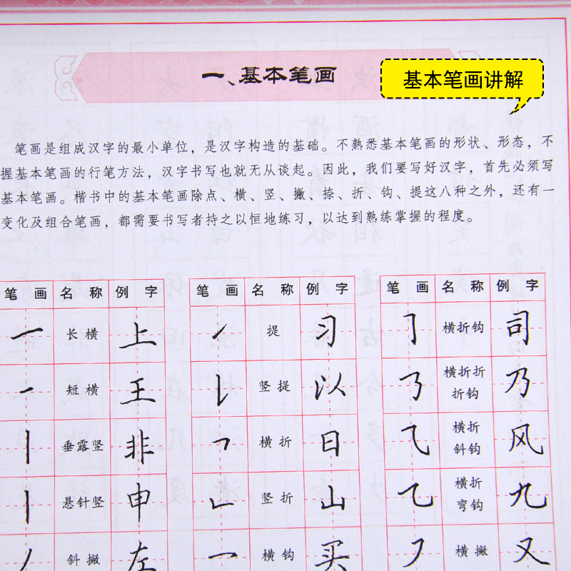 正版 田英章 硬笔书法入门教程楷书笔画偏旁 楷书字帖