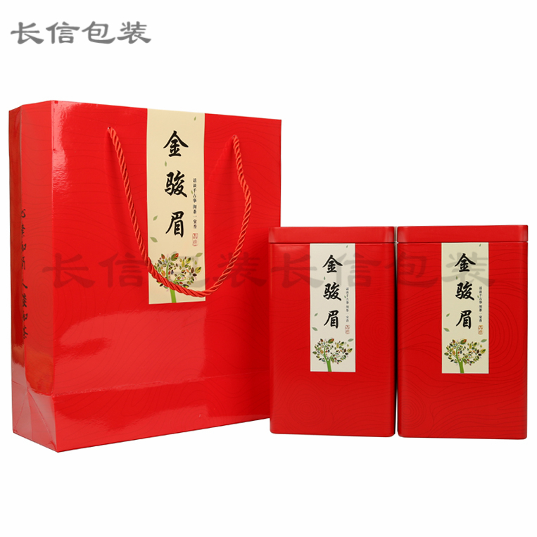 500克金骏眉茶叶礼盒包装盒空盒茶叶包装罐广州古桥茶