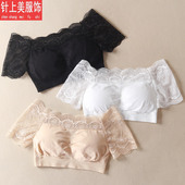 短袖 美背心 蕾丝抹胸文胸裹胸带胸垫瑜伽内衣百搭女防走光打底短款