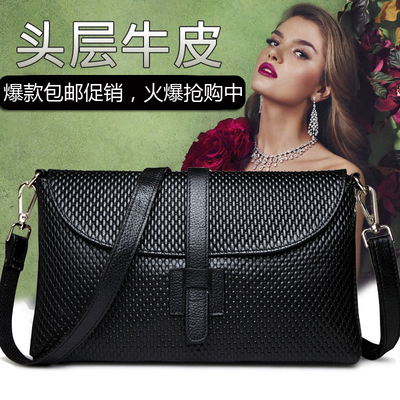 真皮女包斜挎包女小包头层牛皮包包2016新款