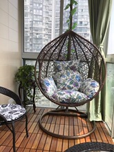 懒人吊床躺椅摇椅 铁艺鸟巢吊椅藤椅吊篮秋千户外室内阳台客厅新款
