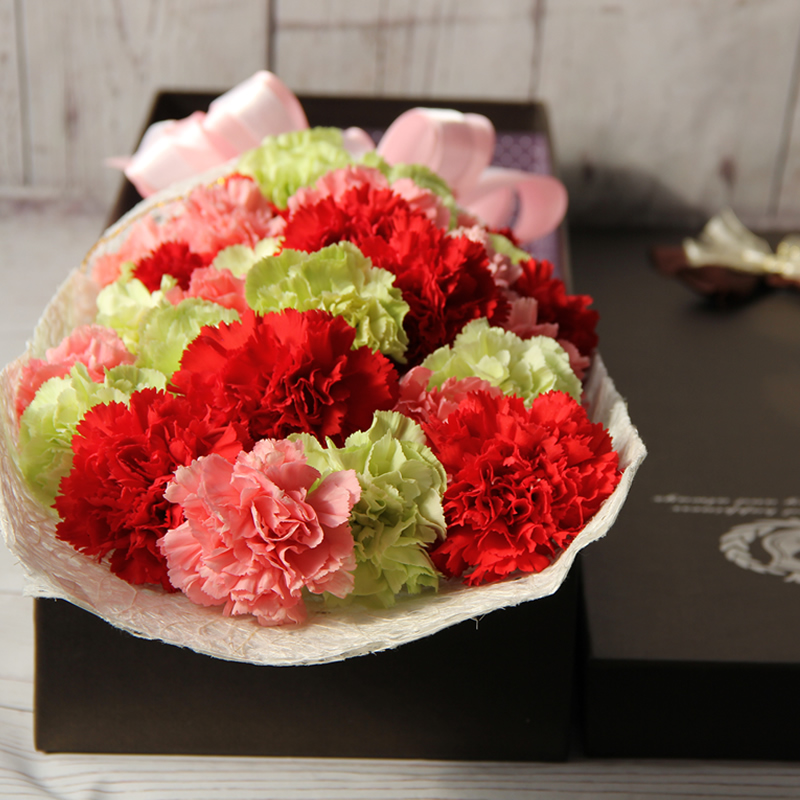 教师节百合康乃馨玫瑰礼盒毕业鲜花生日礼物长沙株洲鲜花同城速递