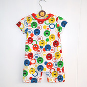 m&m’s 巧克力世界婴儿宝宝平角哈衣纯棉爬服短袖连体衣 夏季新款