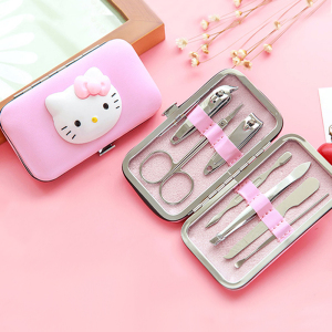 可爱KT猫不锈钢指甲刀套装