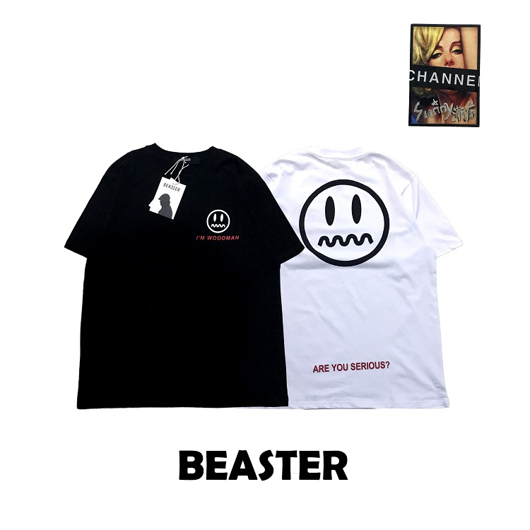 beaster 16ss woodman 恶魔脸哭脸苦脸鬼脸笑脸男女短袖情侣tee