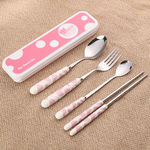 儿童不锈钢勺子筷子套装