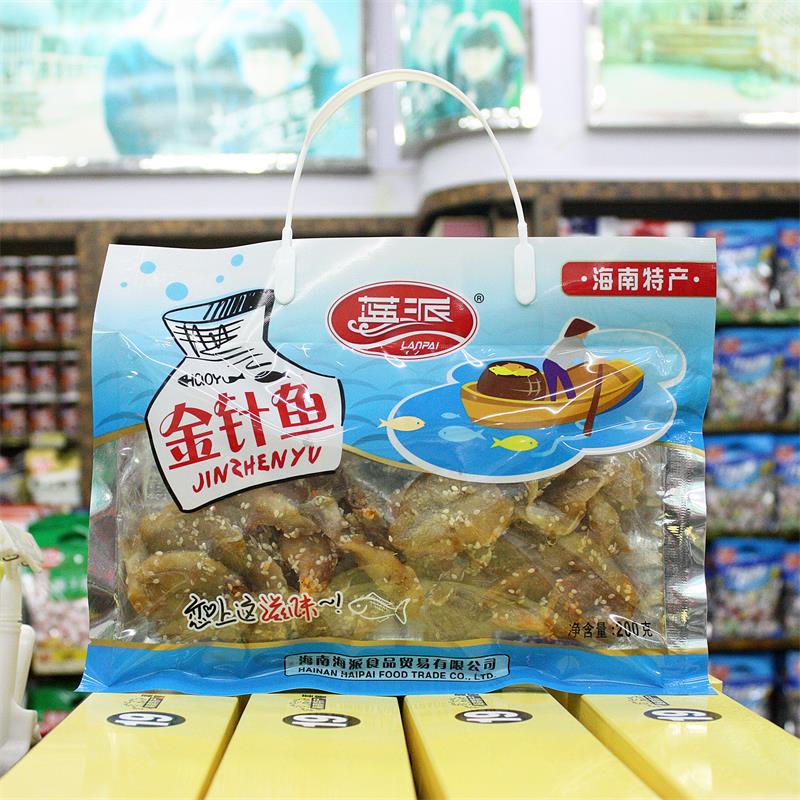 海派食品 海南特产 蓝派金针鱼片200g 即食芝麻鱼干好吃休闲零食