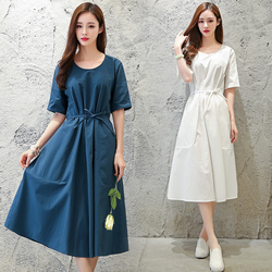 夏款正装职业连衣裙短袖珠宝前台售楼职业女装