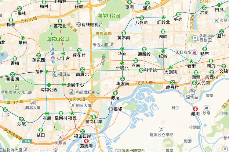 深圳市城市街道地图高清定制 办公室书房装饰画大幅地理壁挂画芯h