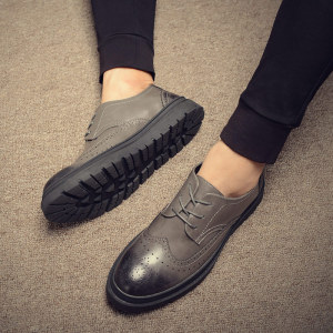 青年布洛克英伦皮鞋