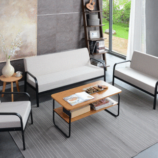 简约现代小户型沙发客厅小户型三人位沙发办公室家具沙发茶几组合