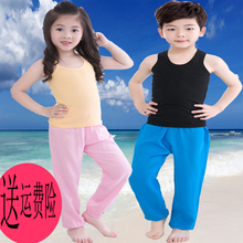 男夏季防蚊长裤 宝宝超薄小孩 空调女童灯笼裤 儿童棉绸睡裤 天天特价