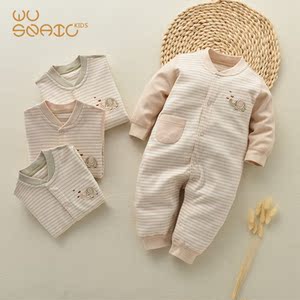 春装彩棉婴儿连体衣