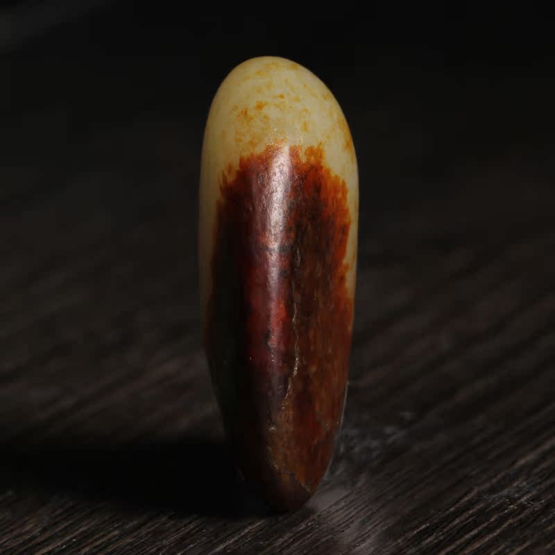 贺玉坊 新疆玉龙河天然正品和田玉籽料原石独籽真皮红