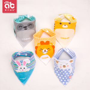 婴儿纯棉口水三角巾