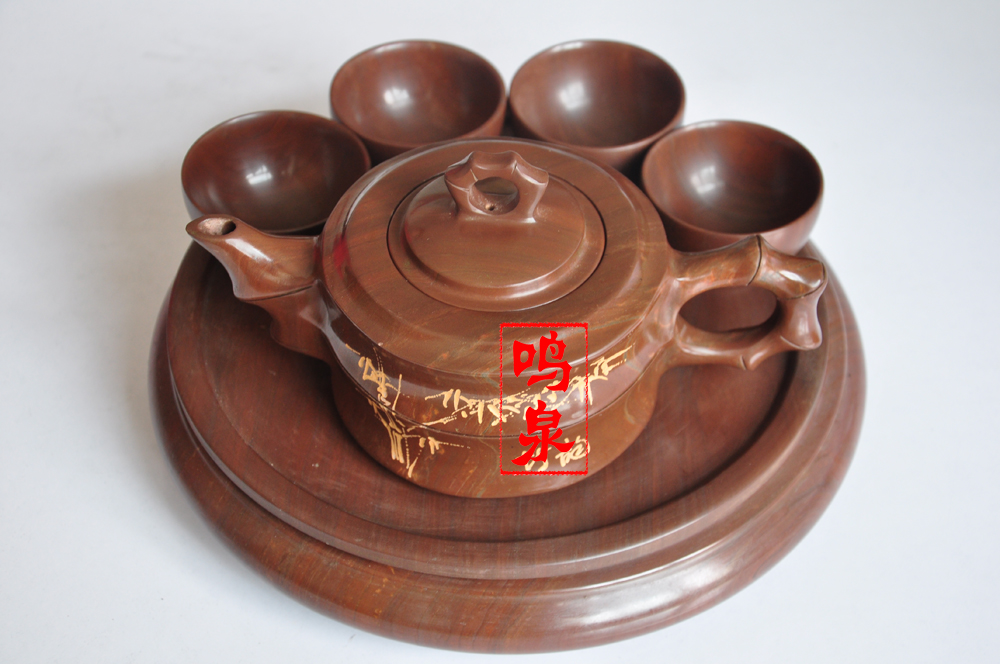 正宗长清木鱼石茶具套装，木鱼石功夫茶具套装，茶杯，竹节壶