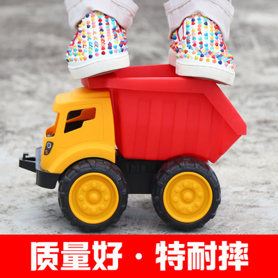 耐摔大号沙滩车工程车男孩儿童玩具仿真滑行挖