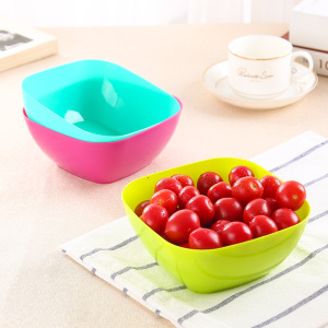 方形塑料水果蔬菜沙拉碗