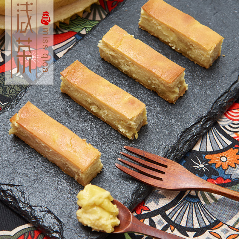 【天天特价】浅茶_榴莲重芝士乳酪条 250克芝士蛋糕 手工西式糕点