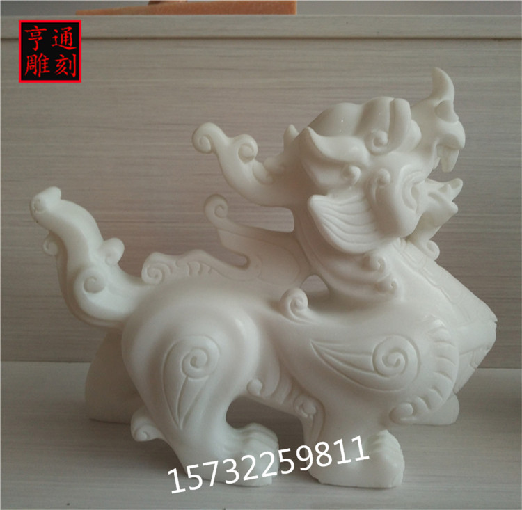 麒麟貔貅特价石刻石雕工艺品 精致汉白玉大理石镇宅辟邪礼品摆件
