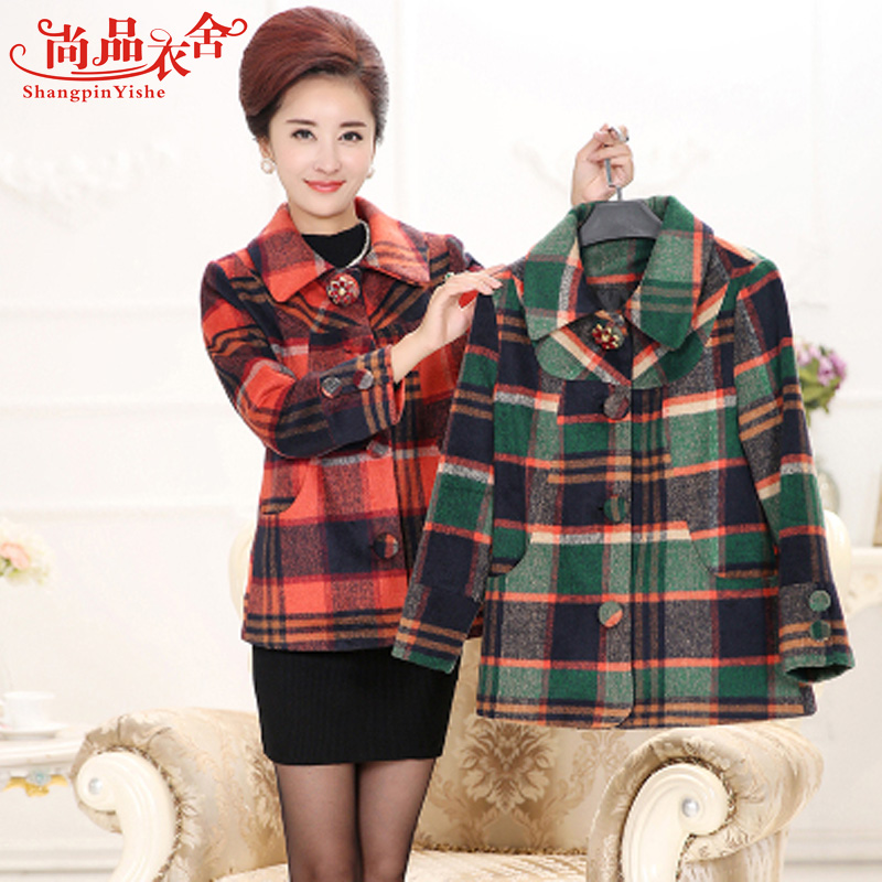 中年女装春秋款风衣40-50岁中长款中老年毛线