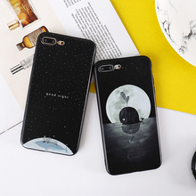 iphone7苹果6s手机壳6plus硅胶全包软壳5se防摔浮雕星空鲸鱼外壳