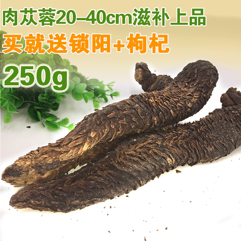 内蒙古阿拉善大芸切片野生滋补油肉苁蓉养生中药材250g包邮送锁阳