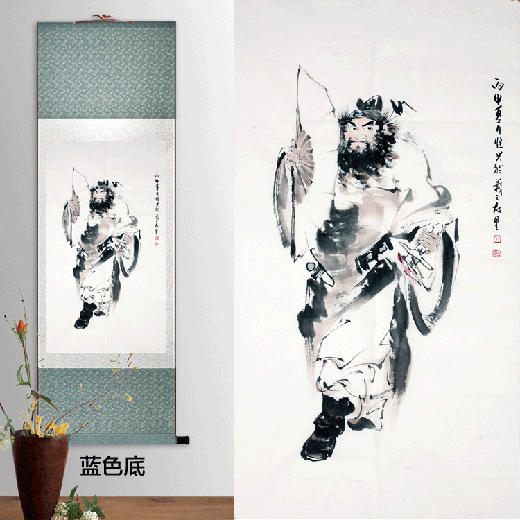 秦敬斌人物作品手绘真迹三尺中堂钟馗画像镇宅赐福辟邪开光风水画
