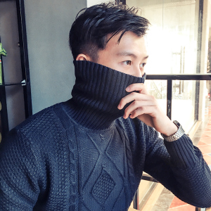 冬季加绒加厚男士毛衣