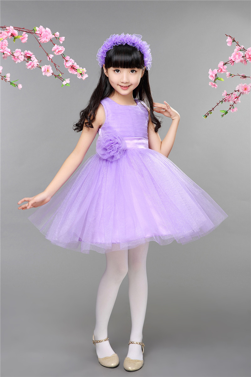 女童蓬蓬裙儿童表演服幼儿舞蹈服女孩公主裙纱裙跳舞衣服表演服装