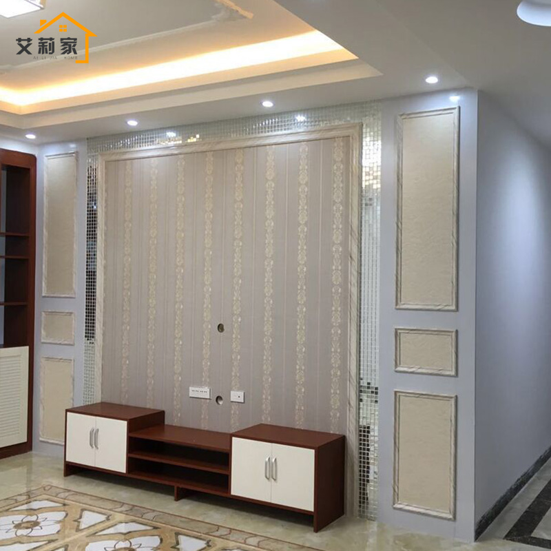pvc装饰线条仿大理石电视背景墙边框石塑门套包边线镜框相框线条