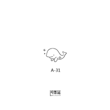 2.5cm 即墨蓝轻文身模板半永久小清新纹身模版海豚图案4.5