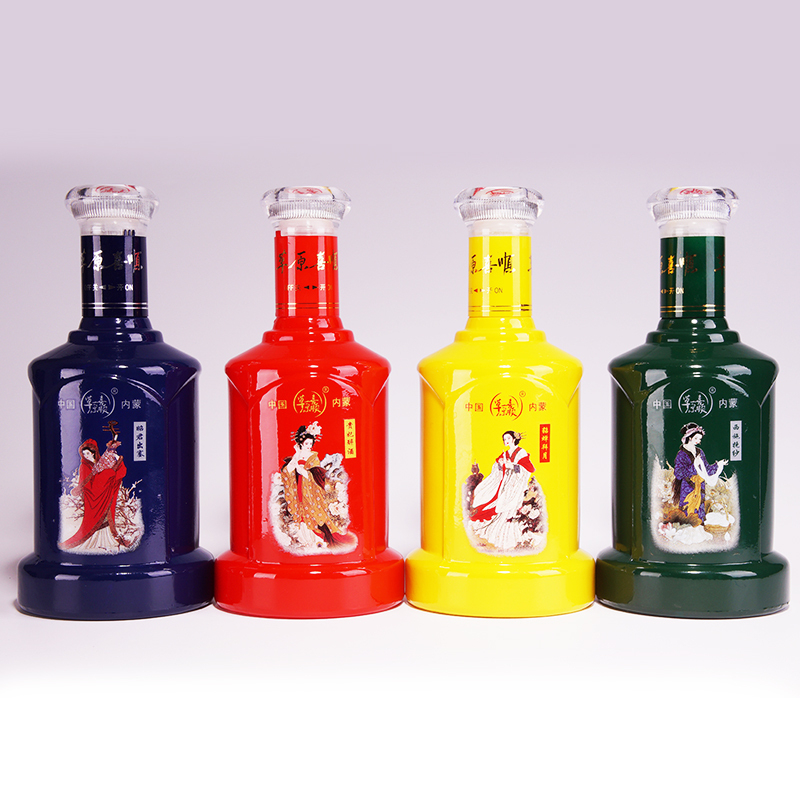 醉美草原 喜顺白酒闷倒驴四大美女特价蒙古烈酒500ml*