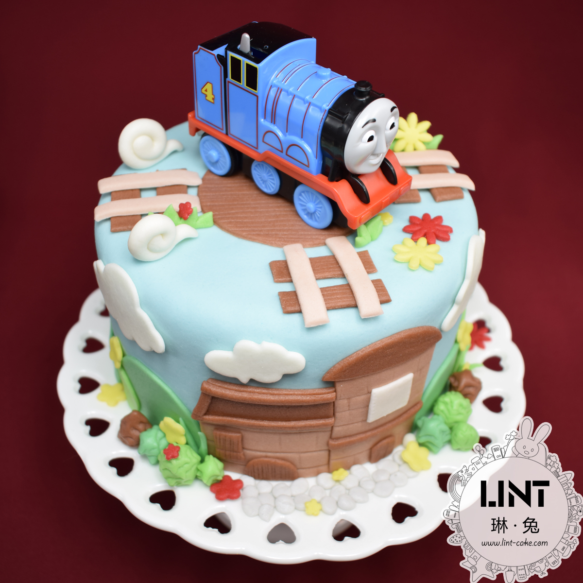 lint 生日蛋糕巧克力翻糖个性diy托马斯 小火车全国配送