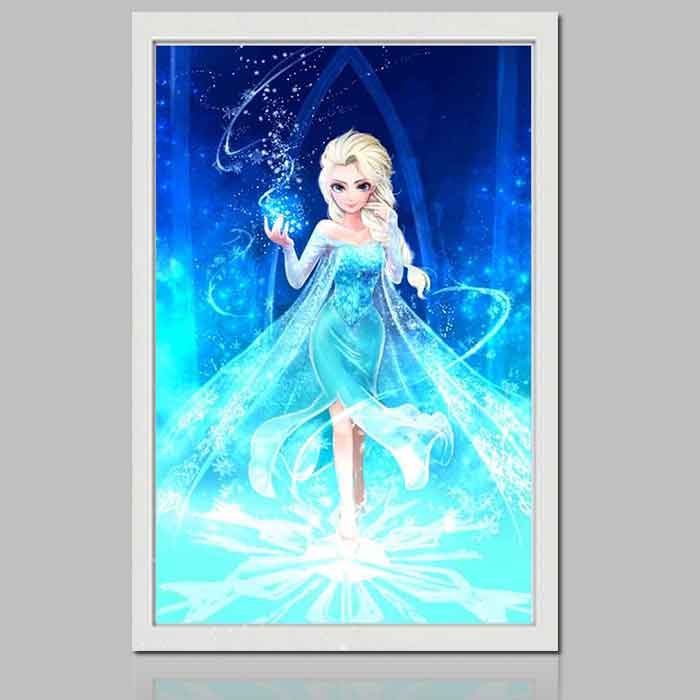 冰雪女王5d钻石画满钻卡通儿童钻石绣贴钻画十字绣新款砖石画