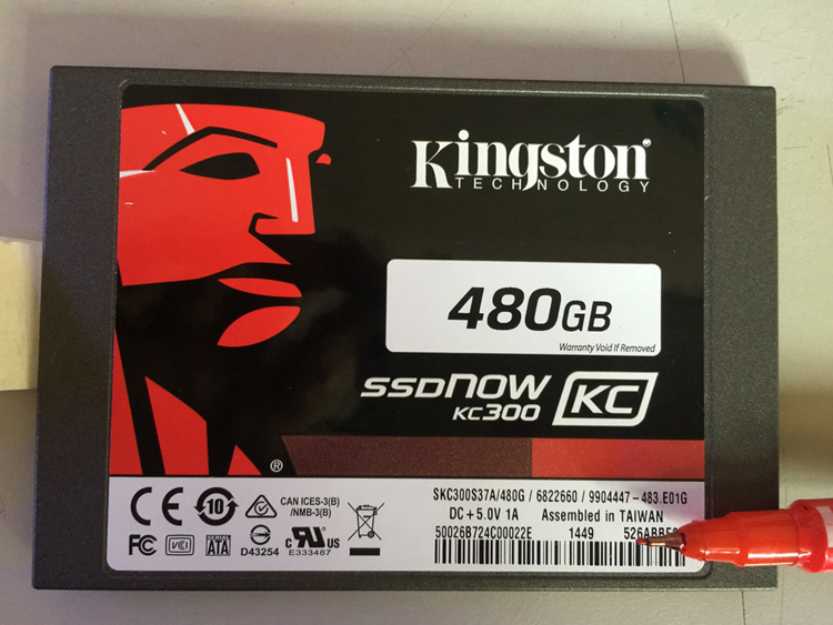 二手原装拆机 固态硬盘 kingston/金士顿 sh103s3/480g 512gb