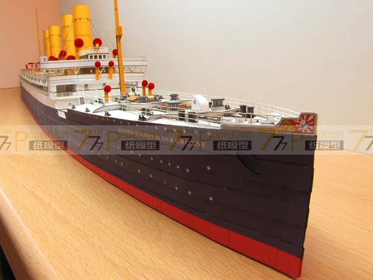 [777纸模型] 德皇威廉大帝号远洋客轮 1:250 运输轮船