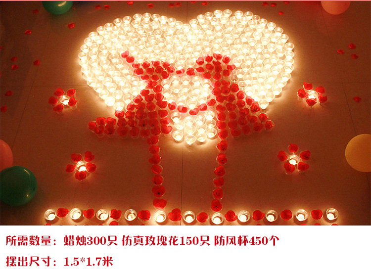 结婚用品求爱求婚情人节创意生日婚庆蜡烛摆图蜡烛浪漫道具布置