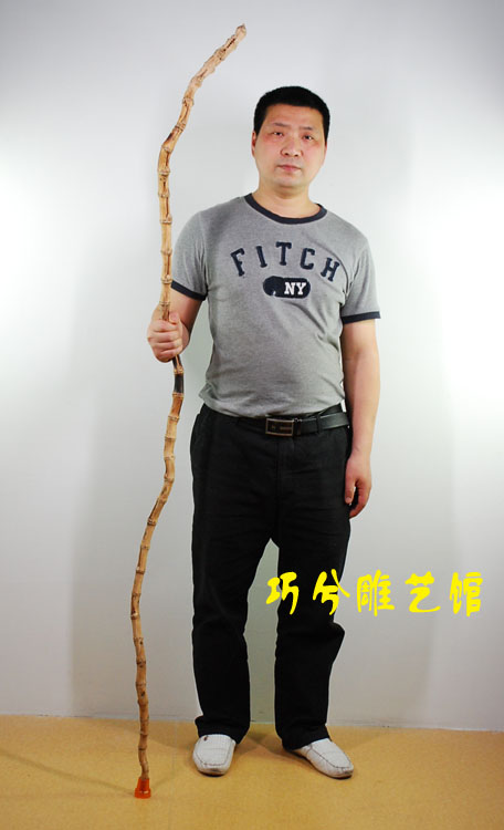 特宽竹鞭拐杖 长139厘米 结实耐用特直 文玩手把件把玩祝寿礼物