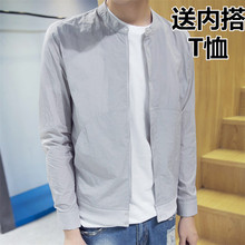 外套 潮夹克情侣款 薄款 衣服褂子透气青年男士 春夏季修身 防晒衣男