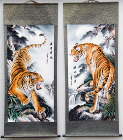 1:1传世古代字画真迹高清复制品唐韩五牛图全卷2