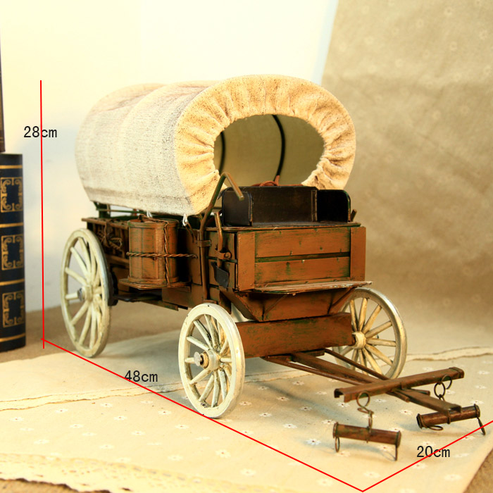19世纪古典欧洲马车 纯手工铁皮马车模型 复古铁皮做旧模型