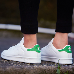 绿尾小白鞋情侣运动鞋