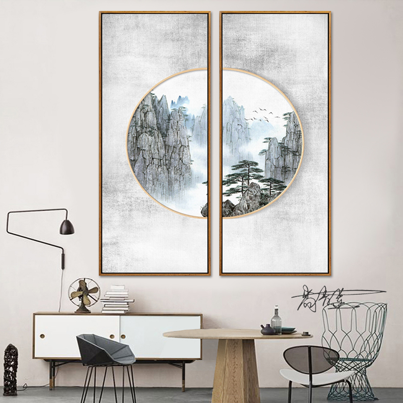 新中式装饰画,中式画图片,荷花装饰画_大山谷图库