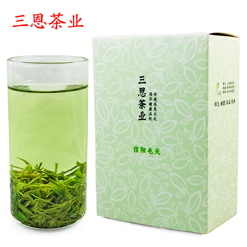 三恩信阳毛尖 绿茶2016新茶叶 雨前春茶 毛尖茶叶散装100g 口碑茶