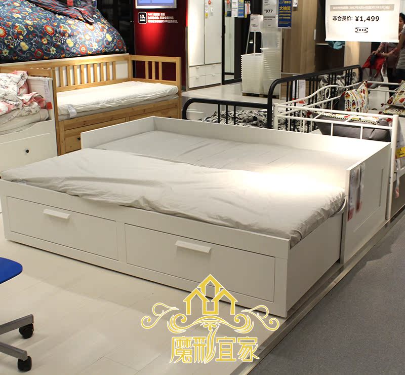 宜家小户型多功能伸缩汉尼斯坐卧两用床双人折叠沙发床国内