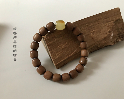 老山檀香醇化老料黑肉1.0cm10mm1.2老型念珠藏式桶珠手串佛珠男女