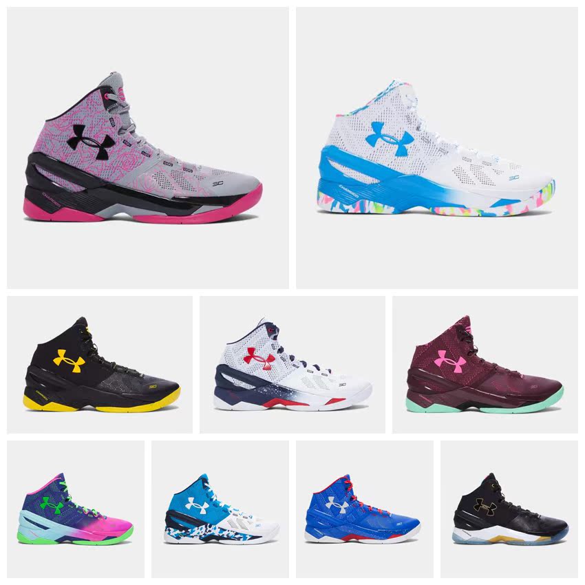 现货 安德玛 under armour ua curry2 库里2代 高帮 篮球鞋